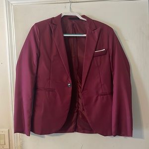 Custom Maroon Suit